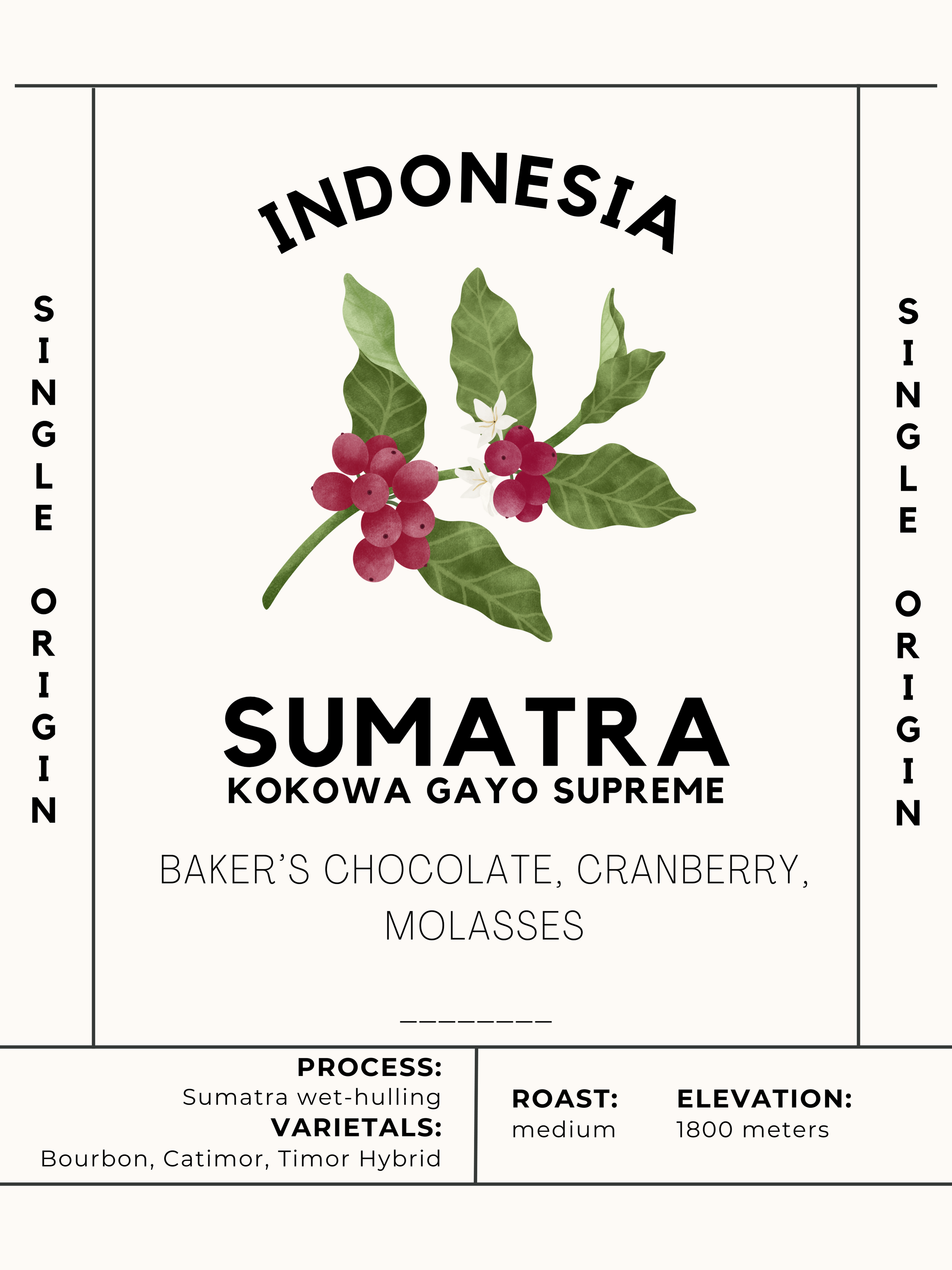 Sumatra Kokowa Gayo Supreme - Jaho Coffee Roaster